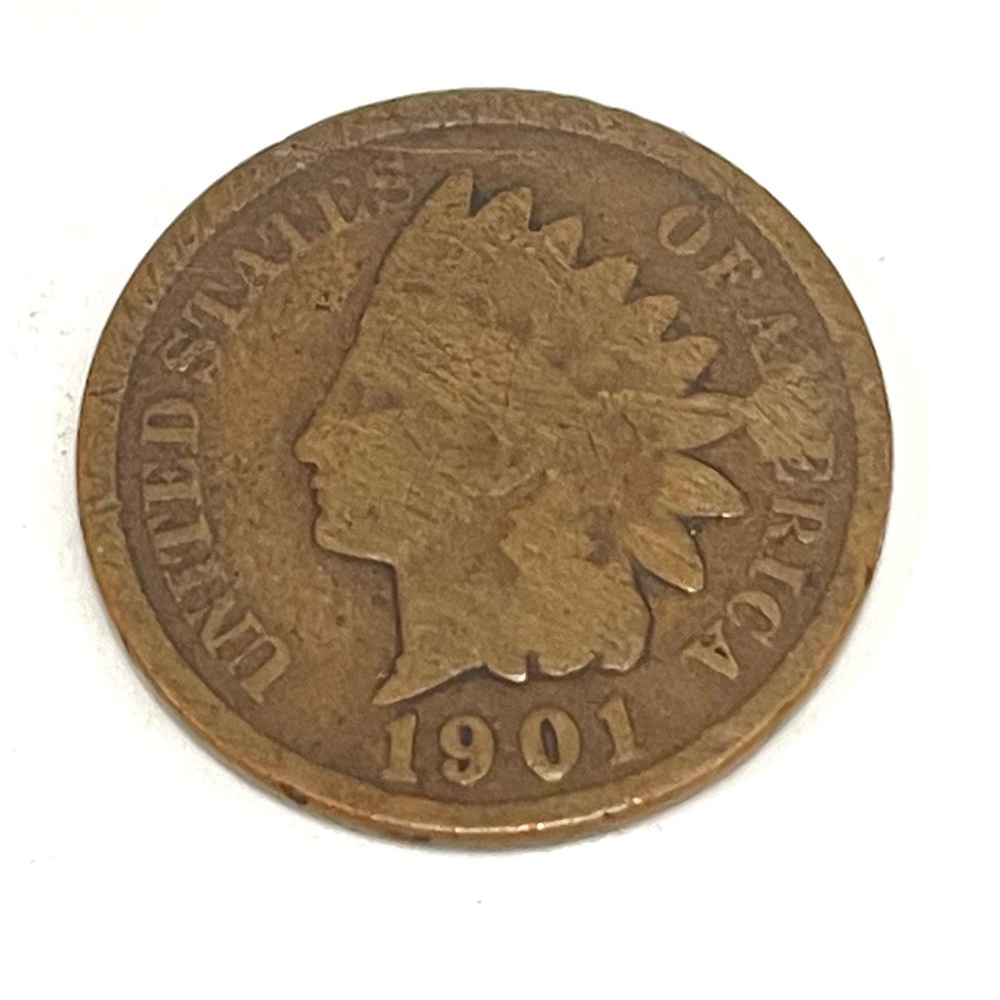 1901, 1902, 1903 Indian Head Pennies American Currency Coins